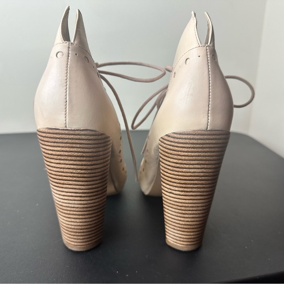 Beige Type Z Lace Up Heels - Picture 5 of 14